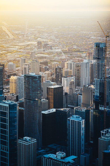 Aerial image of a city